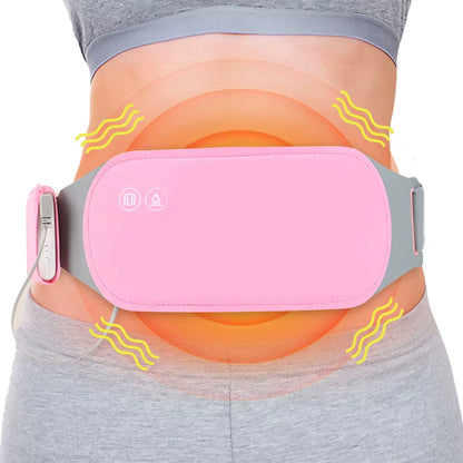 Heating Pad for Menstrual Cramps USB Powerbank Waist Massage Uterus Warm Belt 6 Vibration 3 Constant Temperature Abdomen Warmer
