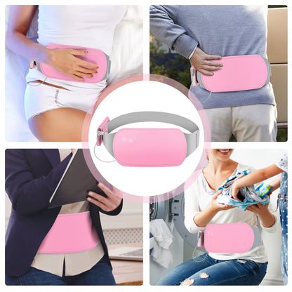 Heating Pad for Menstrual Cramps USB Powerbank Waist Massage Uterus Warm Belt 6 Vibration 3 Constant Temperature Abdomen Warmer